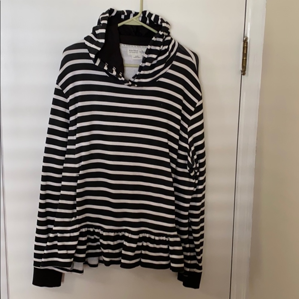 kate spade french terry peplum hoodie